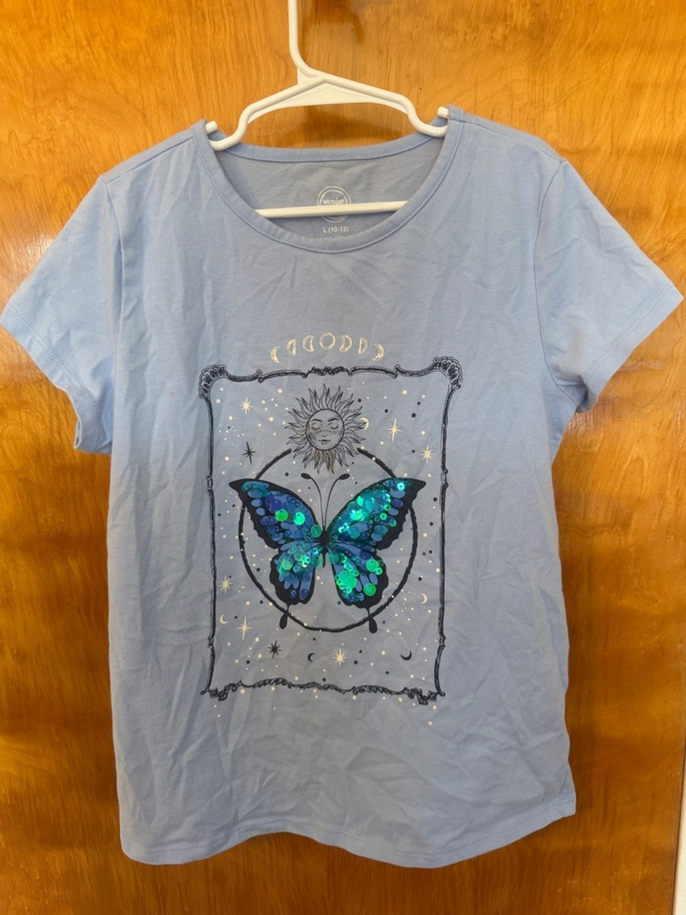 wonder nation Light Blue Girls' Graphic Tee